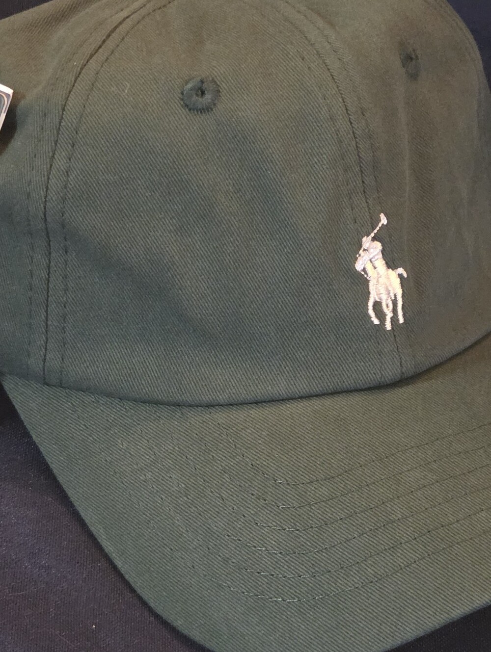 Polo by Ralph Lauren Olive Green Polo Pony Cotton Cap - Picture 5 of 5